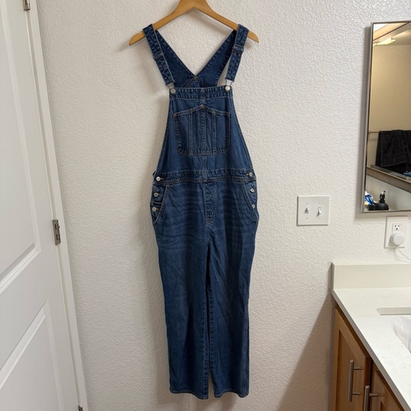 Old Navy Blue Denim Overalls Size 12 - Picture 1 of 3